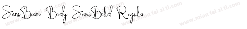 SansBeam Body SemiBold Regula字体转换